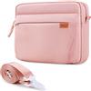 SIMTOP Borsa per Tablet da Donna in Poliestere Borsa per iPad Borsa a Tracolla per Tablet Custodia protettiva per tablet a scomparti Multipli impermeabile da 11 Pollici,Rosa