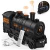 Jeebel Diffusore di Oli Essenziali 300 ml Fiamma Diffusore a Forma di Treno, Effetto Fiamma, Telecomando, Spina UE - Mini Umidificatore a Nebbia Fredda per Camera Letto e Ufficio Aromaterapia