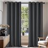 Deconovo Tende Oscuranti per Interni 2 Pezzi 200 CM Altezza, Termiche Isolanti, Anti-Rumore, con Anelli, Ideali per Camera da Letto e Soggiorno, 140x200 CM, Grigio Scuro