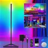 Banaone Lampada da Terra LED, 140cm Piantana Lampada RGB Dimmerabile con Telecomando e Bluetooth APP, 16 Milioni Colori, DIY Modalità, Lampada LED da Terra per Sala Giochi, Soggiorno, Camera da letto