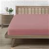 Poligino Lenzuola Una Piazza e Mezza con Angoli 135, Lenzuolo in Premium Microfibra Certifié Oeko-TEX®, Lenzuolo Tinta Unita Rosa Scuro 135x190/200 H30 cm