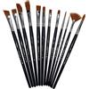 Crafts 4 All Set di Pennelli Professionali in Legno e Nylon per Pittura - Pennelli Acrilici Sintetici per Dipingere - Ideali per Acquerelli e Pittura a Olio