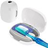 Zendeu - Sterilizzatore spazzolini da denti UV LED portatile | Igienizzatore per spazzolini da denti USB ricaricabile | Porta spazzolino elettrico igienizzante | Estuche per Viaggi, Casa e Ufficio