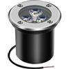 AHOTSUK Luci da incasso a LED da 3 W, alimentate a rete, per esterni, da giardino, 12 V/24 V, impermeabilità IP67, illuminazione paesaggistica a bassa tensione per vialetto, ponte, gradini, sentieri
