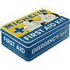 Nostalgic-Art Contenitori in latta retrò piatti, 2,5 l, Michelin - First Aid Kit - Idee regalo per amanti di motore, scatola con coperchio, design vintage