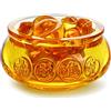 YU FENG Bacino del tesoro dorato fatto a mano in vetro cristallo da 7,6 cm con 41 lingotti/Yuan Bao Buona fortuna ricchezza prosperità figurine da collezione Feng Shui Decor per casa ufficio
