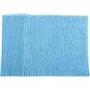 MSV - Tappetino da bagno in microfibra di ciniglia - Pelo lungo, antiscivolo - Comodo anello per appenderlo - Comfort e igiene ottimizzati - Azzurro - Singolo - 60x60 cm