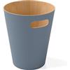 Umbra Woodrow Cestino della spazzatura, capacità 7,5 L, Faggio Europeo, Blue Ardesia
