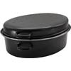 Krüger Haushaltswaren Krüger Rostiera con coperchio anti goccia, 42 cm, colore: Nero