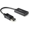 StarTech.com Adattatore DisplayPort a HDMI 4K 60Hz, Convertitore video attivo da DP 1.4 a HDMI 2.0, Dongle/Cavo adattatore per Monitor/TV/Display HDMI, Connettore DP a scatto DP2HD4K60H)