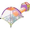 SELONIS Plac Area di Gioco 3In1 per Bambini con 900 Palline Colorate 6 Cm, Multicolore:Grigio/Bianco/Turchese