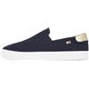 Tommy Hilfiger Donna Sneakers Vulcanizzate Canvas Slip-On da Infilare, Blu (Space Blue), 41 EU