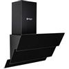 Wiggo WE-E533G(B) - Cappa obliqua - 50cm - Vetro triplo nero