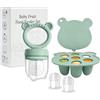 WeSweet Ciuccio Mam Frutta - Ciuccio Frutta Neonati 4M+ - Stampo per Ghiaccioli al Latte Materno - Silicone Morbido Senza BPA - Facile da Pulire - Regalo Perfetto per Neonati