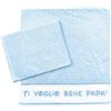 MAGIE DI CASA Asciugamani PERSONALIZZATI, Set 2 Pezzi Spugna da Bagno Spugna, Viso + Ospite Cotone 100% Made in Italy (TVB PAPA' AZZURRO)