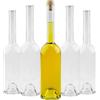 SUPERBUTELKI.PL FENICE - Bottiglia di olio da 500 ml, set da 5 pezzi, bottiglia di vetro per olio d'oliva, vino o liquore, bottiglia di olio d'oliva vuota con tappo di sughero, bottiglia di vetro