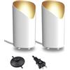 DZQWLL Confezione da 2 luci da Pavimento per Interni, Illuminazione da Pavimento da 9 W, con lampadine GU10 da 3000 K, faretto da Pavimento, faretti da Interno per Decorare la casa, Cavo da 5,9 Piedi