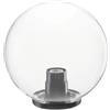 DI.M.EL. S.R.L. Sfera Globo Trasparente Per Lampione da Esterno, Attacco E27, LED Compatibile, Stagna IP44, per Giardino (Diametro 25Ø)