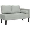 vidaXL Chaise Longue con Cuscini Grigio Chiaro in Velluto, divano letto, divano imbottito, seduta da soggiorno, dormeuse, seduta da salotto