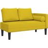 vidaXL Chaise Longue con Cuscini Giallo in Velluto, divano letto, divano imbottito, seduta da soggiorno, dormeuse, seduta da salotto, divano 2 posti