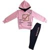 GIVOVA Completo Tuta da Bambina in Cotone Felpato Rosa 5 Anni