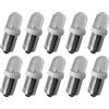 cyclingcolors 10x Lampadina 12V 4W BA9S LED lampada lampadine luce biaonetta posizione lampadin stop auto moto, bianco