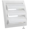 LIRAST Ø 100 mm Bianca Griglia di Ventilazione in Plastica con Alette a Gravità - Griglie D'Aerazione con Rete Anti Insetti