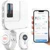 DAYTEE DAYTECH Salvavita Anziani, WiFi Pulsante Emergenza Anziani Salvavita Anziani Sistema di Allarme di Emergenza per i Cittadini Anziani Pazienti Disabili Anziani (Supporta solo Wi-Fi a 2,4 GHz）
