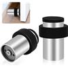 TOKPLNU Fermaporta da pavimento in acciaio inox, resistente, 50 mm, per battiscopa, moderno, alto, per esterni, con punta e anello in gomma, confezione da 2