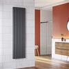 ELEGANT - Radiatore a pannello verticale di design, 1800 x 472 mm, colore antracite, doppio strato, connettore centrale, scaldasalviette