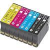 Bada T0715 - Cartuccia d'inchiostro compatibile per Epson T0711 T0712 T0713 T0714 con Epson Stylus SX218 SX200 SX415 SX400 SX215 SX210 SX215 DX405 0 DX44. 00 SX100 SX105 SX110 SX115 (8 pezzi).