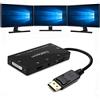 CableDeconn 4-in-1 Multi-Function Displayport a Hdmi/Dvi/VGA, Cavo Adattatore con Uscita Audio Micro USB Maschio a Femmina, Supporta 3 Monitor allo Stesso Tempo