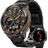 KOSPET Smartwatch uomo, Batteria extra large, impermeabile 50m, Corpo in acciaio inox robusto orologio militare con GPS, Display AMOLED da 1,43, Pressione, Altitudine e bussola (iOS/Android)