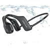 QYGCKJ Cuffie a conduzione ossea, cuffie da nuoto impermeabili IPX8 Cuffie auricolari aperte wireless Bluetooth 5.3 Memoria incorporata da 16 GB, Auricolari wireless Cuffie subacquee per nuoto, ciclismo