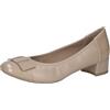 CAPRICE décolleté da Donna con Tacco a Blocco con Fiocco, Beige (Beige Comb), 37,5 EU