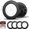 camperxlite 4 Pezzi 76mm Faretti LED da Incasso a Soffitto DC12V Camper, 2.5W Faretto LED Interno Con Luce di Rossa, Dimmerabili 5000K