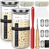Artcome Kit di avviamento lievito 2 barattoli di vetro 1,275,7 g DIY Pro cibo scatola di conservazione ermetica pasticceria riutilizzabile