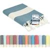 Flora Furora furora HOLIDAY Telo Mare Grande, cotone 100x200 cm | Telo Spiaggia antisabbia | Asciugamano Mare Fouta, frange e angoli - Pareo Donna Uomo Ragazzi | Pic Nic Beach Towel Coperta, lungo leggero
