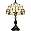 FUMAT Lampada in stile Tiffany, 12 Pollici Lampada da comodino notte a paralume fatto a mano in vetro colorato, Lampada da tavolo, per Soggiorno Camera da letto Tavolino da caffè