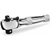Powerbuilt Cricchetto tozzo, cricchetto a doppia testa, attacco da 1/4 e 3/8, interruttore reversibile, 72 denti, piccolo spazio stretto - 640931, argento