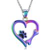 AIWENXI Collana per urna per cenere, con ciondolo a forma di cuore, per sempre, per cane, gatto, cenere, medaglione Keepsake Memorial