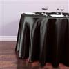 hokkk Tovaglia rotonda Tovaglia in raso Tovaglie multi-formato Tovaglia blu reale Copritavolo per banchetti per feste 145CM-57,09 pollici Nero