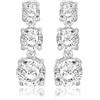 Amazon Essentials Orecchini Pendenti in Argento Sterling con Tripla Zirconia Cubica