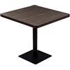 vidaXL Tavolo Bistrot MDF e Acciaio Quadrato 80x80x75 cm Cenere Scura Bistrò