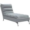vidaXL Chaise Longue con Cuscini Grigio Chiaro in Tessuto
