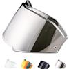 JQF Gear Visiera Casco per FF900 Valiant 2,Sostituzione della Visiera della Lente del Casco del Parabrezza del Motociclo per Il Casco Integrale (Argento cromato)