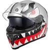 TORC Casco Moto Integrale Casco Scooter con Doppia Visiera Omologato ECE 22-06 (CHROME FLYING TIGER, L)