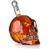 Jlnmmn 1000 ml Teschio Bottiglia di Whisky, Bottiglia Grappa Particolare, Bottiglia Whisky, Decanter in Vetro, Bottiglia Liquore Particolare, Decanter Whisky, Decanter per Vino, per Whisky, Vino e Liquori