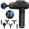 Namouk Pistolet Massage Musculaire,99 Velocità Masseurs Électriques Portables,Masseur dos et Cervicales E Collo 6 Testine Massaggio/Display LCD,Massage Gun per Muscoli Rilassamento Alleviare Il Dolore-Nero