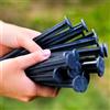 UNIGARDIA 50 chiodi in plastica da 18 cm, per bordatura di pavimentazione, chiodi di fissaggio in plastica, ancoraggio al pavimento, colore: nero